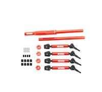 Set di 4 alberi di trasmissione e albero di trasmissione centrale per Arrma Big Rock Senton Vorteks Granite Typhon 3S BLX Mega 550 parti di aggiornamento (rosso)