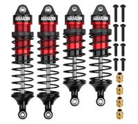 Set di 4 ammortizzatori per auto RC 1/10 anteriori e posteriori ammortizzatori assemblati compatibili con parti di ricambio Traxxas Slash/Rustler/Stampede/Hoss VXL 4x4 2WD #5862 (nero rosso)