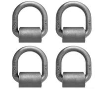 Set di 4 anelli a D saldati da 1/2" per camion, rimorchi, camper e applicazioni marine dove è richiesta una resistenza alla rottura di 5.443 kg