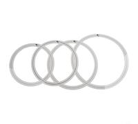 Set di 4 anelli di controllo del tono per silenziatore per strumenti a percussione, compatibili con tamburi da 10, 12, 14, 16 pollici, materiale PET bianco per smorzamento del suono (A)