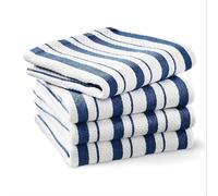 Set di 4 asciugamani a righe Williams-Sonoma Classic (blu navy)