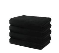 Set di 4 Asciugamani Bagno 70x140 cm | Grande Telo da Doccia e Bagno | 100% Cotone | Spugna Morbido e Assorbente | 500g/m2 | Hotel e B&B | Oeko-TEX | Ôhm | Nero