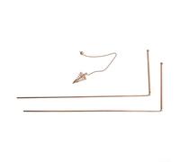 Set di 4 aste di misurazione in ottone con pendolo per individuare acqua e minerali nascosti (A)
