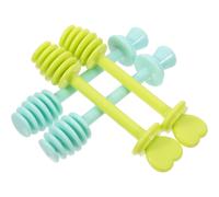 Set di 4 bacchette per mescolare miele, marmellata e sciroppo leggero da cucina.