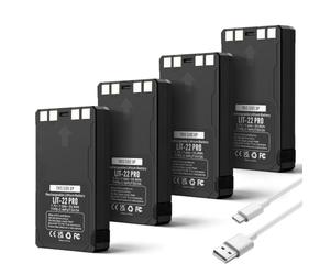 Set di 4 batterie LIT-22 Pro di ricambio per batteria al litio SPYPOINT LIT-22 Pro, Compatibili con fotocamera Trail Flex Series (M, Dark, S-Dark, S, G36, Flex-Plus) cavo di tipo C incluso