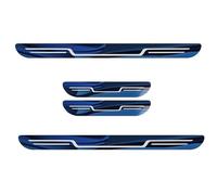 Set di 4 Battitacco per Jeep Grand Cherokee (WL 2021-2025 2026) in Acciaio Inox con Finitura Blu, Protezione Adesiva Anti-Graffio per Porte Anteriori e Posteriori, Decorativi per Soglia Auto