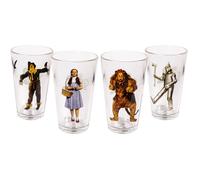 Set di 4 bicchieri con personaggi del Mago di Oz da collezione di alta qualità