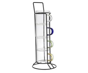 Set di 4 bicchieri da caffè espresso COLORATI