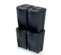 Keden Sortibox Set di contenitori per la raccolta differenziata Impilabile (4, 35l)