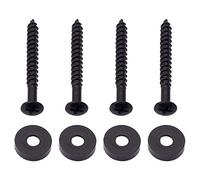 Set di 4 boccole in acciaio, viti per chitarra, basso, colore: nero