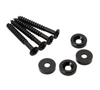 Set di 4 boccole in acciaio, viti per chitarra e basso, colore nero