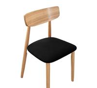 Set di 4 Bordeaux coprisedia per Sala da Pranzo in Jacquard - Alta Elasticità - Anti-Polvere - per Sala da Pranzo, Cucina(Black-a,Small-1pc)