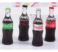 Set Di 4 Bottiglie Mini Coca-Cola Coke 3 Cm