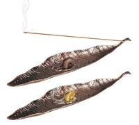 Set di 4 Bruciatori d'Incenso, Porta bastoncini d'incenso a Forma di Foglie e Lumache per la Cerimonia del Tè, la Lettura, la Meditazione, lo Yoga, gli Ornamenti