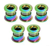 Set di 4 bulloni per corona doppia per bicicletta, viti per ruota dentata in acciaio 10B21 con diametro di 7 mm per un fissaggio affidabile su corone grandi e medie (5 pezzi)