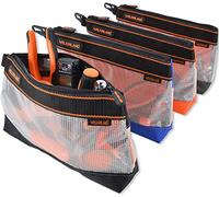 Set di 4 buste trasparenti con cerniera da 33 cm, piccola borsa per attrezzi, mini borsa per attrezzi