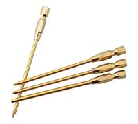 Set di 4 cacciaviti esagonali da 1,5/2/2,5/3 mm con punte a cambio rapido per modelli RC, utensili manuali in metallo dorato con lunghezza di 10 cm per mini lavori di riparazione e montaggio