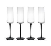 Set Di 4 Calici Di Champagne MIKASA PALERMO Con Stelo Nero Creative Tops WA