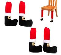Set di 4 calzini natalizi per gambe dei mobili, progettati per proteggere i pavimenti dai graffi durante le riunioni di vacanza