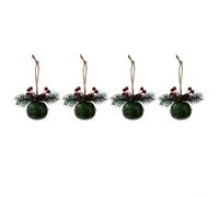 Set di 4 campanelle natalizie in acciaio inox per decorazioni da appendere su alberi, ghirlande o centrotavola stagionali in ambienti festivi (1)