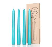 Set di 4 candele affusolate CANDWAX da 8 pollici - Candele da cena antigoccia - Candele alte a lunga combustione, perfette per cene o matrimoni -