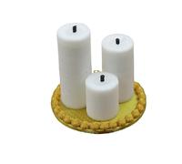 Set di 4 candele in miniatura in scala 1 12 per casa delle bambole in miniatura per giardino fatato diorama accessori per la decorazione della casa