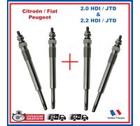 Set Di 4 Candelette Per 206 306 307 406 C5 C8 Boxer Ducato 2.0 HDI