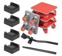 Set di 4 carrelli for il trasporto di mobili con rotazione a 360 gradi, carrello di sollevamento for carichi pesanti con ruote for divani e oggetti di grandi dimensioni(D)