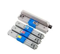 Set di 4 cartucce toner, compatibile con OKI | CMYK, C530dn C510dn C511dn C531dn MC561 MC562dn, 5000 pagine per unità