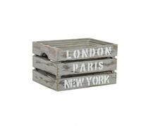 Set Di 4 Cassette Proust Legno di paulownia Grigio DecHome