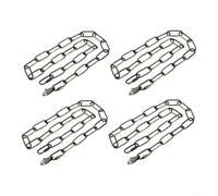 Set di 4 catene per lampadari in ferro, lunghezza 1 m, con fibbia in metallo e estremità filettate per appendere lampade a sospensione sicure e lanterne (bronzo)
