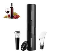 Set di 4 cavatappi automatici a batteria con tagliacapsule, tappo sottovuoto e aeratore, facili da usare, accessori per vino rosso, regalo per casa, ristoranti e viaggi
