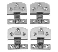 Set di 4 cerniere regolabili in lega di zinco per tenere saldamente il vetro nelle docce (spazzolato)