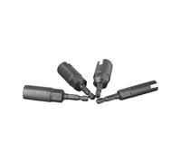 Set di 4 chiavi a bussola per bulloni a farfalla per viti da pannello, 1 gambo esagonale oltre 4 in acciaio al cromo vanadio 10 mm/12 mm/14 mm/16 mm, diametro interno 80 mm lunghezza