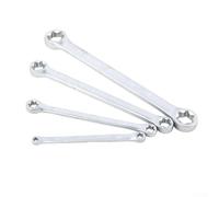 Set di 4 chiavi a stella a doppia estremità per chiavi Torx, chiave esagonale esterna tipo E E6-E24, kit di riparazione in metallo per auto, elettrodomestici e industria edile