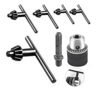 Set di 4 chiavi per mandrino in acciaio al carbonio, 1/4 "3/8" 5/32" strumento di serraggio elettrico e mandrino senza chiave da 1,5-10 mm per mandrino filettato da 1/2-20UNF per accessori per
