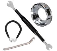 Set di 4 chiavi per raggi in acciaio inox per riparazione bici, con 8 vie, per varie dimensioni, ideale per uso domestico