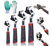 Set di 4 chiavi per tubi autobloccanti regolabili, morsa multifunzione micro tozza per strumenti idraulici per rubinetti