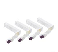 Set di 4 chiusure per fogli in ABS con fibbia antiscivolo e molle integrate per evitare lo spostamento e lo strappo del foglio, altezza regolabile (viola)