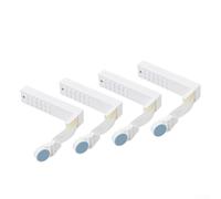 Set di 4 chiusure per fogli in ABS con fibbia antiscivolo e molle integrate per evitare lo spostamento e lo strappo del foglio, altezza regolabile (blu)