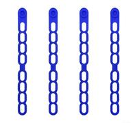 Set di 4 cinghie elastiche in silicone, organizer da cucina variabili per coperchi a cottura lenta, scatole per il pranzo, lavabili in lavastoviglie, 53 x 20 cm, in nero/blu/grigio (blu)