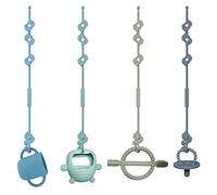 Set di 4 cinture di sicurezza per giocattoli, in silicone Pacifier, per snack, con cinghie, per passeggino, seggiolone, culla, ragazzi e ragazze di 3 mesi