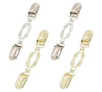 Set di 4 clip per cintura, colore argento e oro, clip per abiti da donna, alla moda, per diversi vestiti da donna