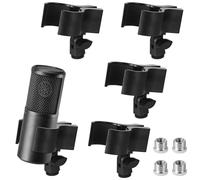 Set di 4 clip regolabili per microfono con supporto ammortizzatore a molla, compatibile con microfoni 1.18-2.4, ideale per registrazione e streaming live