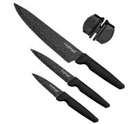 Set di 4 coltelli da chef da cucina Rivestimento in marmo con affilatore