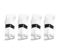 Set di 4 comodi nastri antiscivolo per racchetta, per pickleball, badminton e tennis, con caratteristiche di assorbimento degli urti (bianco)