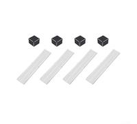 Set di 4 connettori in alluminio per binario fotovoltaico e copertura terminale per profili da 40 x 40 mm che supportano l'installazione di pannelli solari su tegole di asfalto e tetti di piastrelle