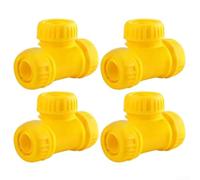 Set di 4 connettori per tubo da giardino a 3 vie, splitter multipli per flusso d'acqua, adattatore a forma di Y, per irrigazione esterna, 3 opzioni di dimensioni (3/4")