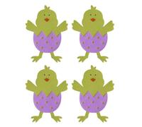Set di 4 contenitori per posate pasquali a forma di pulcino Eleagnt Easters Chick Utensili per una cena elegante e facile da pulire