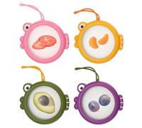Set di 4 contenitori riutilizzabili per frutta e verdura, contenitori per alimenti per frigo, salva-cipolle, ideali per avocado, pomodori, mele, aglio, cipolle e altro ancora